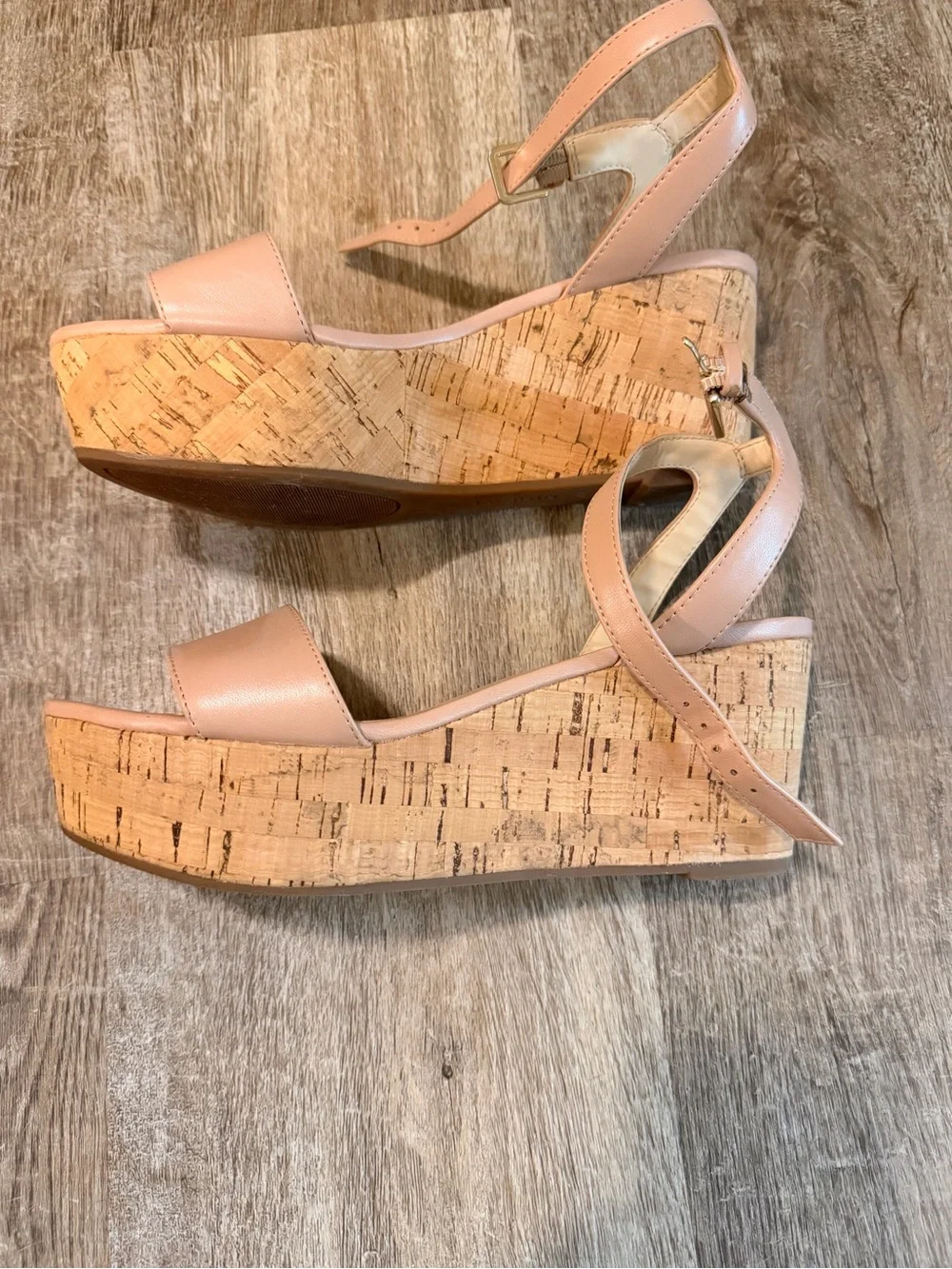 Nine West Blush Pink Ankle Strap Sandals